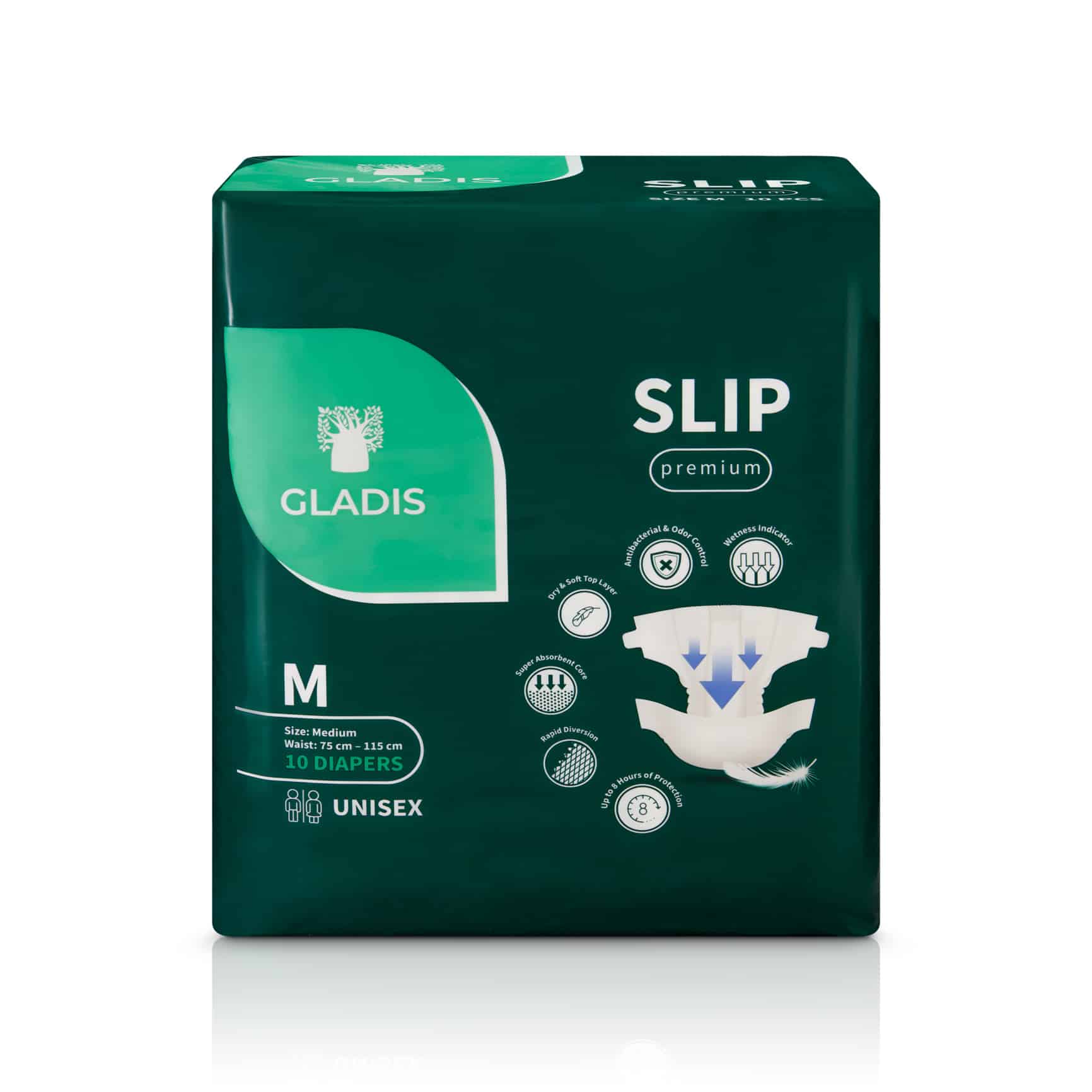Open Style Slip Adult Diapers in Medium | Pack of 10 - Image 2